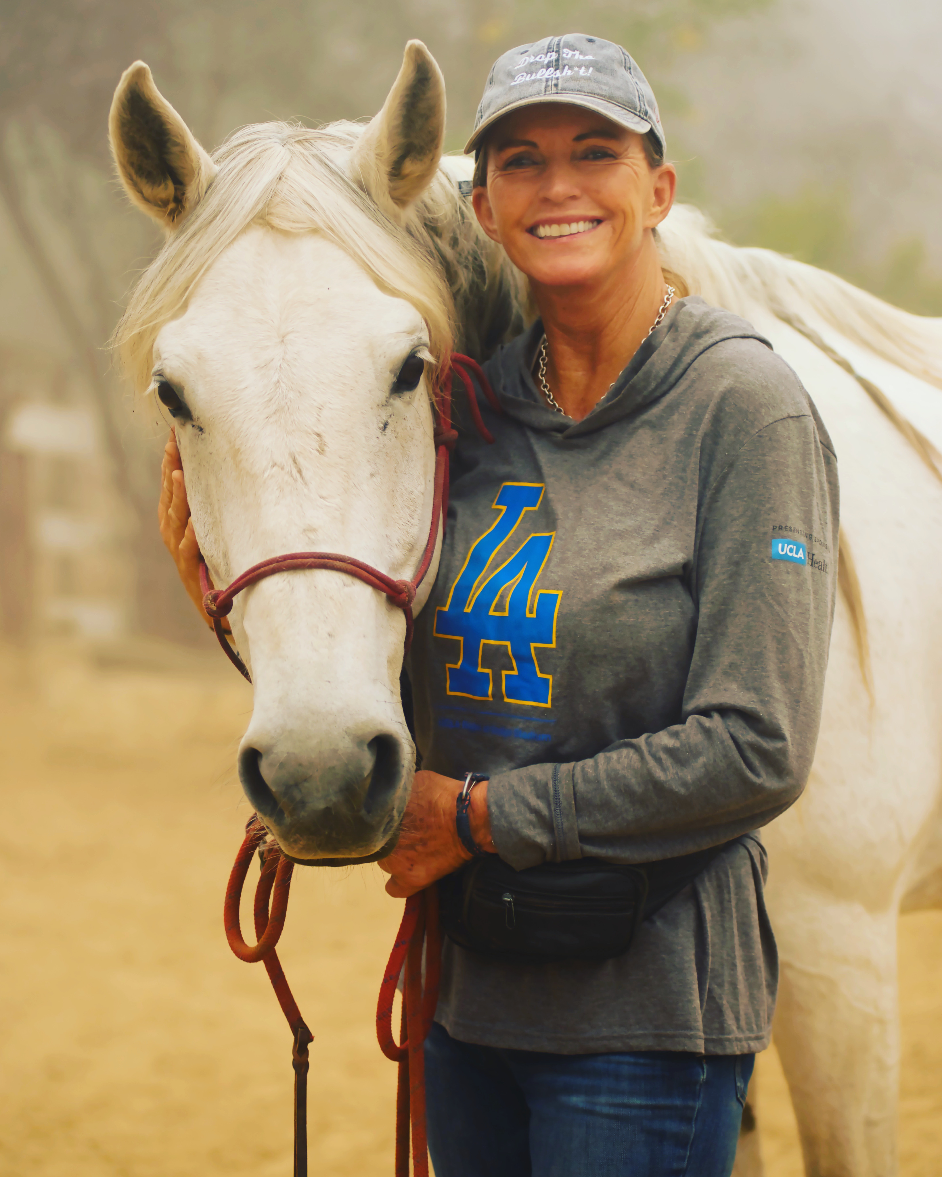 Sabine Niederberghaus-Lesavoy with her horse Regalo